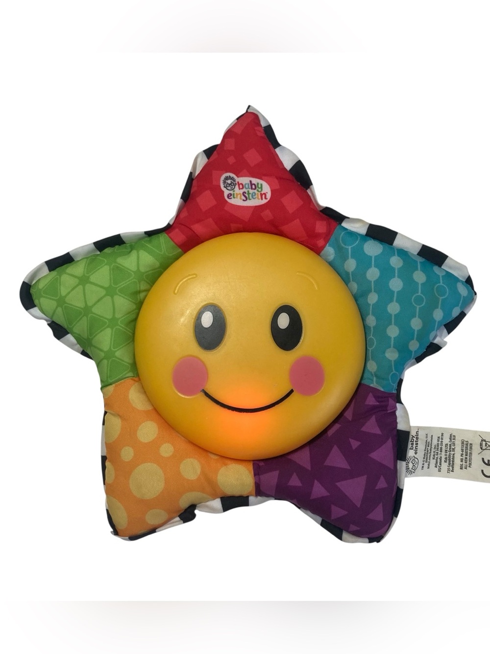 Baby Einstein Star Bright Symphony Plush Lights Musical Take Along Toy WORKS.